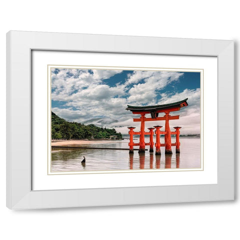 Itsukushima Shrine-Hiroshima-Japan  White Modern Wood Framed Art Print with Double Matting by Pangea Images