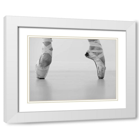 A female ballet dancer White Modern Wood Framed Art Print with Double Matting by Tetra Studio