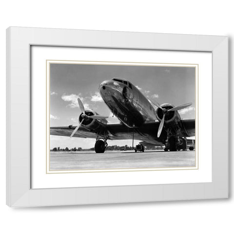 1940s Passenger Airplane White Modern Wood Framed Art Print with Double Matting by Armstrong Roberts, H.