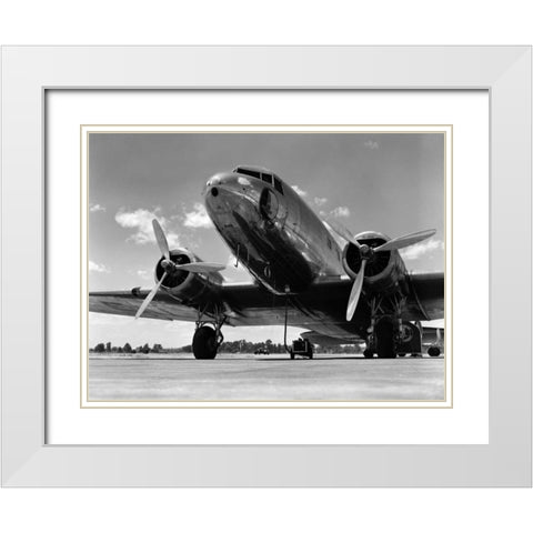 1940s Passenger Airplane White Modern Wood Framed Art Print with Double Matting by Armstrong Roberts, H.