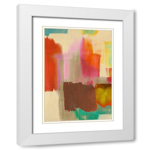 Colorful Sensation I White Modern Wood Framed Art Print with Double Matting by Rivieri, Asia