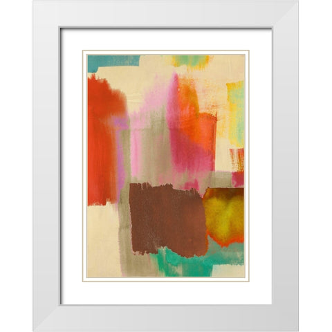 Colorful Sensation I White Modern Wood Framed Art Print with Double Matting by Rivieri, Asia