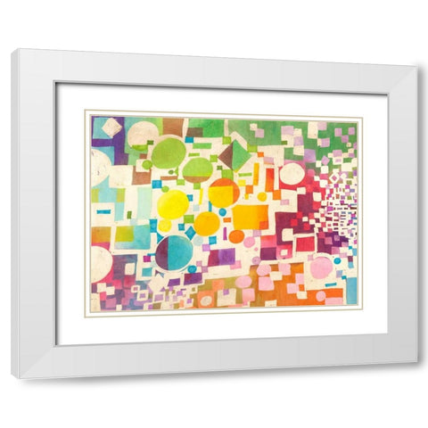 Multiculti White Modern Wood Framed Art Print with Double Matting by Bacci, Leonardo