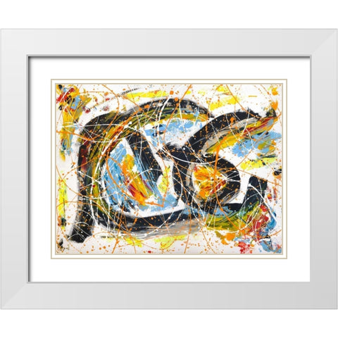 Party Time White Modern Wood Framed Art Print with Double Matting by Ferri, Bob