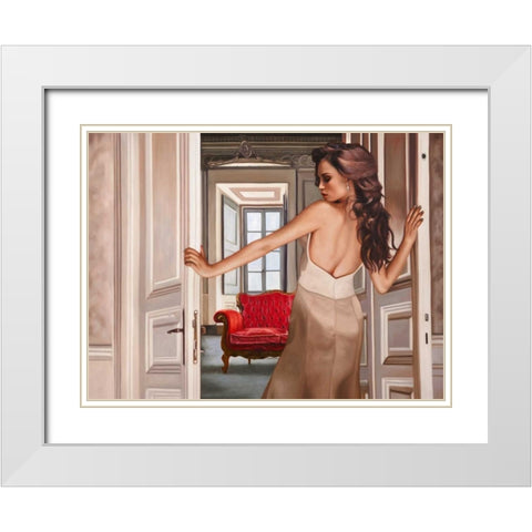 The room White Modern Wood Framed Art Print with Double Matting by Benson, Pierre