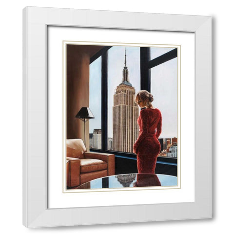 Interior in NYC White Modern Wood Framed Art Print with Double Matting by Benson, Pierre