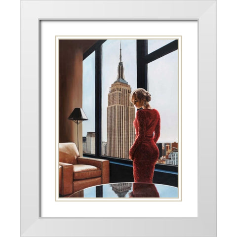 Interior in NYC White Modern Wood Framed Art Print with Double Matting by Benson, Pierre