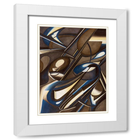 Due di due White Modern Wood Framed Art Print with Double Matting by Ceccarelli, Laura