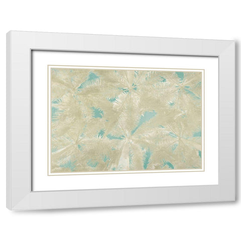 Palm Panel White Modern Wood Framed Art Print with Double Matting by Grant, Eve C.