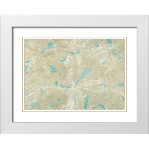 Palm Panel White Modern Wood Framed Art Print with Double Matting by Grant, Eve C.