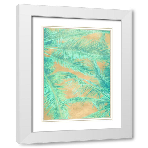 Tropical Leaves I White Modern Wood Framed Art Print with Double Matting by Grant, Eve C.