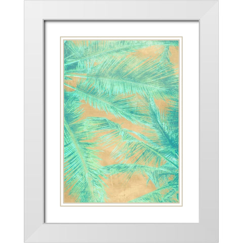 Tropical Leaves I White Modern Wood Framed Art Print with Double Matting by Grant, Eve C.