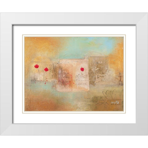 Roses for You White Modern Wood Framed Art Print with Double Matting by Simoncelli, Charaka