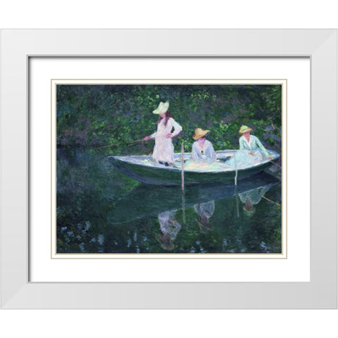En Norvegienne  White Modern Wood Framed Art Print with Double Matting by Monet, Claude