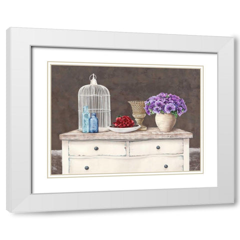 French Trumeau White Modern Wood Framed Art Print with Double Matting by Dellal, Remy