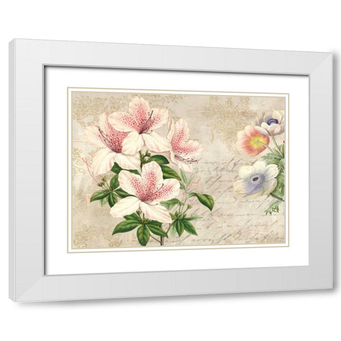 Botanique Moderne II White Modern Wood Framed Art Print with Double Matting by Dellal, Remy