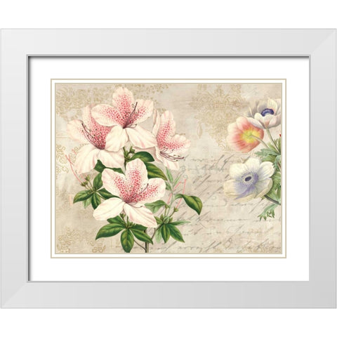 Botanique Moderne II White Modern Wood Framed Art Print with Double Matting by Dellal, Remy