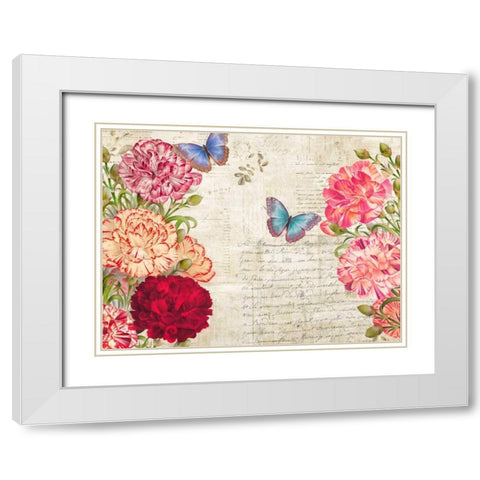 Botanique Moderne IV White Modern Wood Framed Art Print with Double Matting by Dellal, Remy