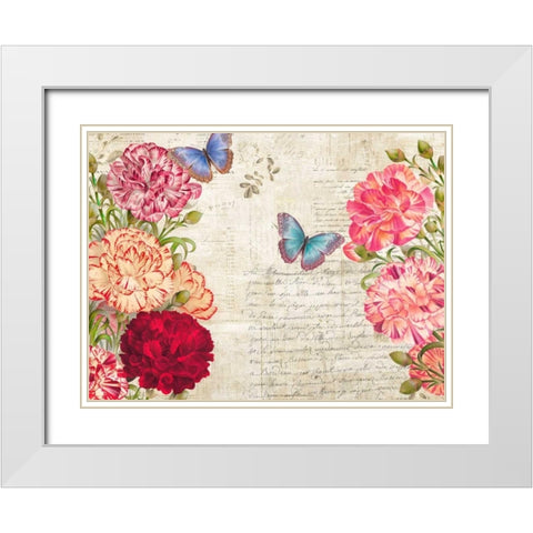 Botanique Moderne IV White Modern Wood Framed Art Print with Double Matting by Dellal, Remy