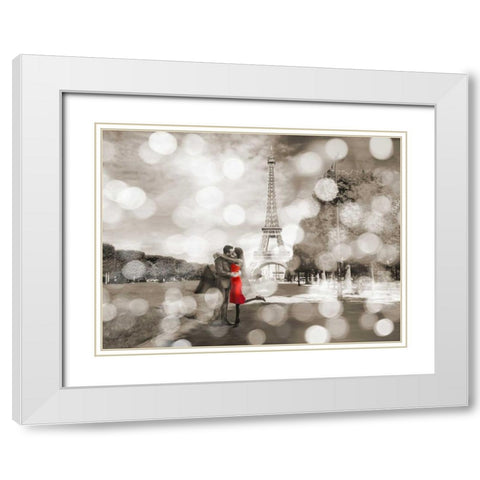 Boulevard of Trees  (BW) White Modern Wood Framed Art Print with Double Matting by Loumer, Dianne