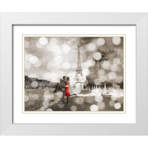 Boulevard of Trees  (BW) White Modern Wood Framed Art Print with Double Matting by Loumer, Dianne