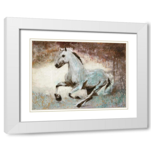 White Star White Modern Wood Framed Art Print with Double Matting by Moschetta, Dario