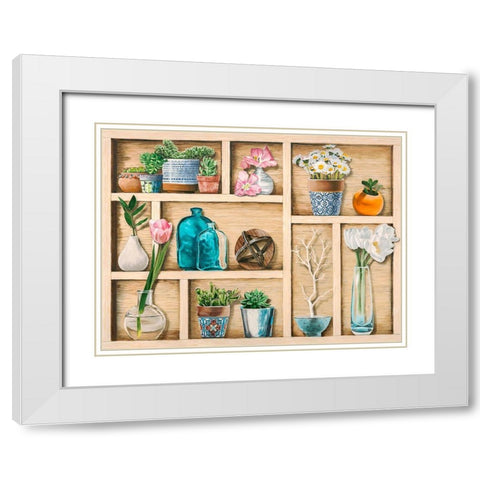 Collection de Memoires White Modern Wood Framed Art Print with Double Matting by Dolci, Elena