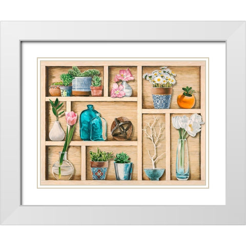 Collection de Memoires White Modern Wood Framed Art Print with Double Matting by Dolci, Elena