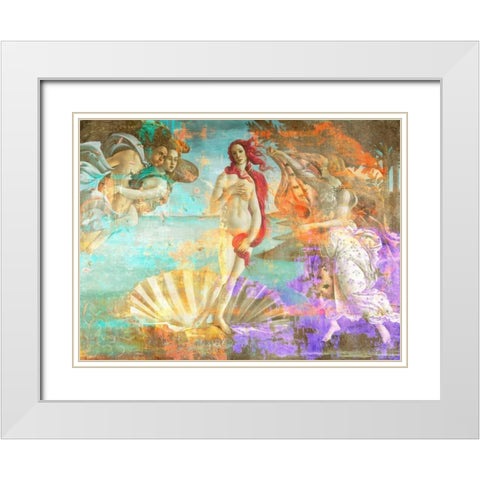 Botticellis Venus 2.0 White Modern Wood Framed Art Print with Double Matting by Chestier, Eric
