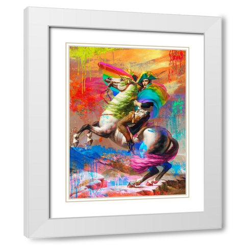 Napoleon 2.0 White Modern Wood Framed Art Print with Double Matting by Chestier, Eric