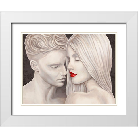 From Her to Eternity White Modern Wood Framed Art Print with Double Matting by Eleanor, Setti