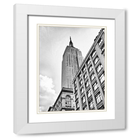 New York sky White Modern Wood Framed Art Print with Double Matting by Gagliardi, Giovanni