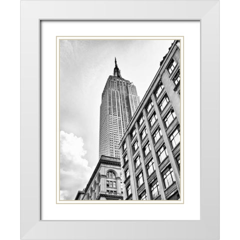 New York sky White Modern Wood Framed Art Print with Double Matting by Gagliardi, Giovanni