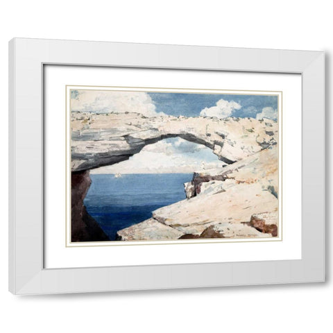 Glass Windows, Bahamas  White Modern Wood Framed Art Print with Double Matting by Homer, Winslow
