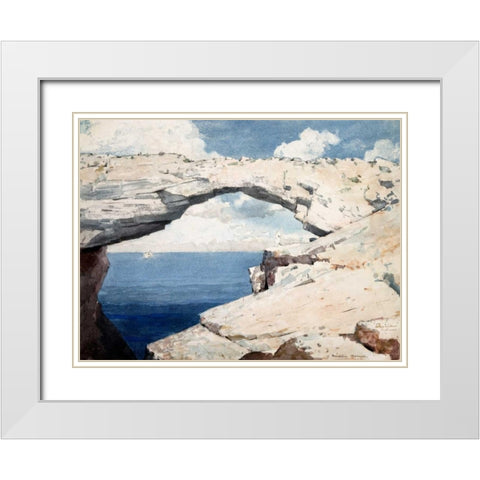 Glass Windows, Bahamas  White Modern Wood Framed Art Print with Double Matting by Homer, Winslow