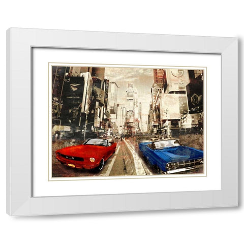 Horse Power White Modern Wood Framed Art Print with Double Matting by Baldo, Ivan