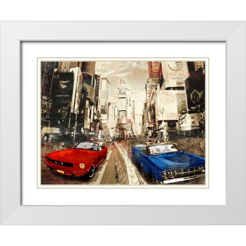 Horse Power White Modern Wood Framed Art Print with Double Matting by Baldo, Ivan