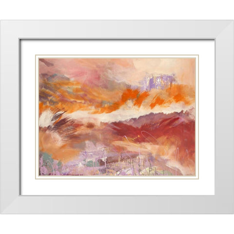 Iride White Modern Wood Framed Art Print with Double Matting by Corrado, Italo