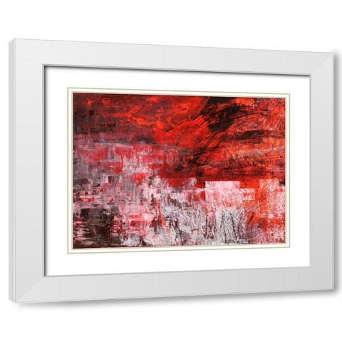 Rosso tramonto White Modern Wood Framed Art Print with Double Matting by Corrado, Italo