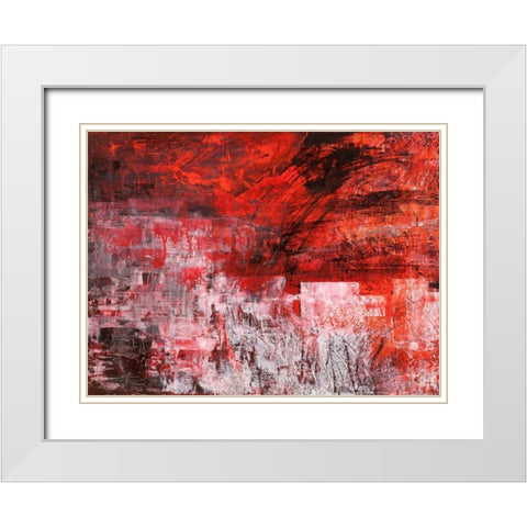 Rosso tramonto White Modern Wood Framed Art Print with Double Matting by Corrado, Italo