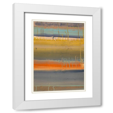 Geo IV White Modern Wood Framed Art Print with Double Matting by Corrado, Italo