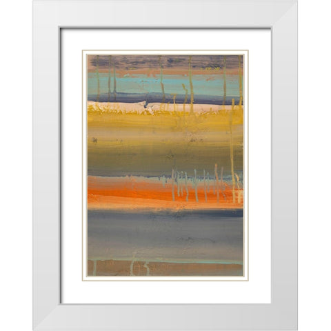 Geo IV White Modern Wood Framed Art Print with Double Matting by Corrado, Italo