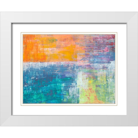 Sole Cielo Mare White Modern Wood Framed Art Print with Double Matting by Corrado, Italo