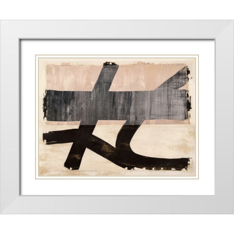 The Dynamics of Joy White Modern Wood Framed Art Print with Double Matting by Ikeda, Haru