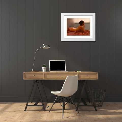 Morning Light White Modern Wood Framed Art Print with Double Matting by Silver, John