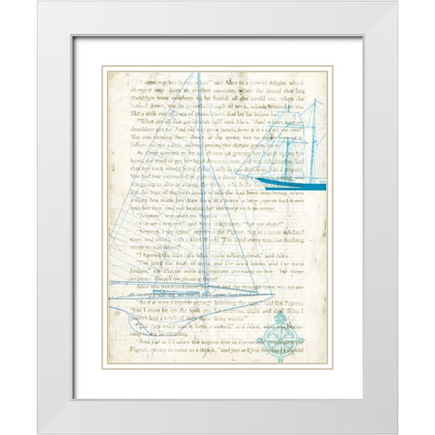 Classic Sailing II White Modern Wood Framed Art Print with Double Matting by Joannoo