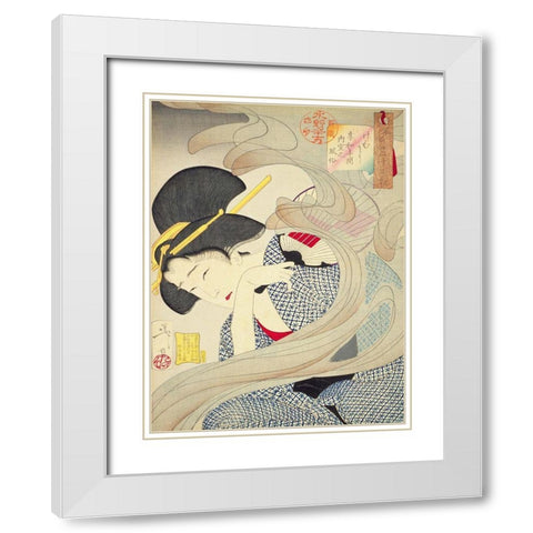 Phases of manners and customs White Modern Wood Framed Art Print with Double Matting by Yoshitoshi, Tsukioka