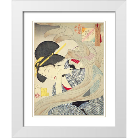 Phases of manners and customs White Modern Wood Framed Art Print with Double Matting by Yoshitoshi, Tsukioka