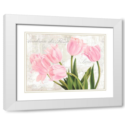 Academie des Fleurs White Modern Wood Framed Art Print with Double Matting by Thomlinson, Jenny