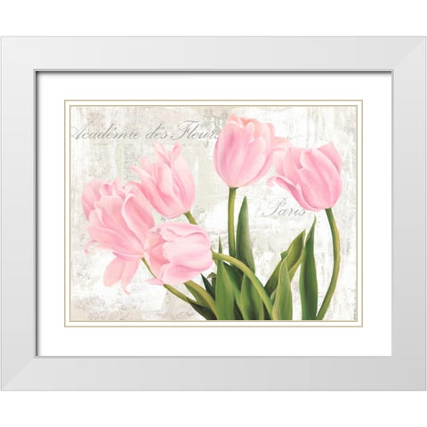Academie des Fleurs White Modern Wood Framed Art Print with Double Matting by Thomlinson, Jenny